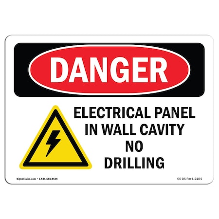 OSHA Danger, 7 Height, 10 Width, Decal